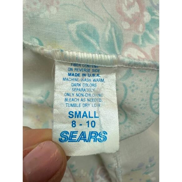 1970's SEARS APOSTROPHE floral lace summer robe - Picture 2 of 8